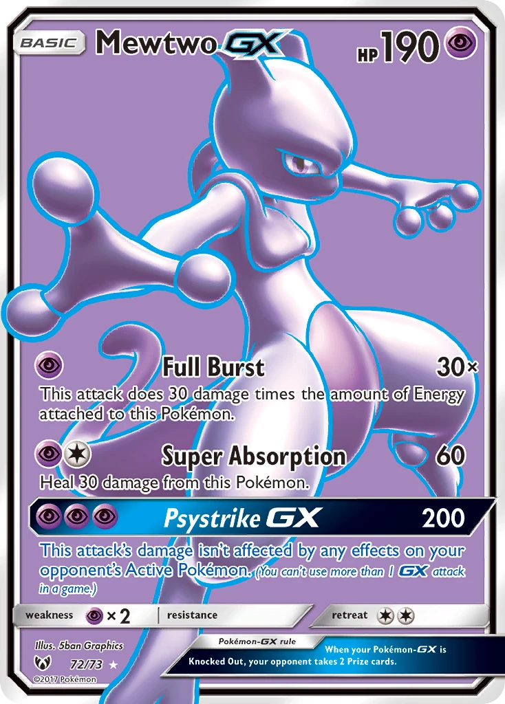 72 Mewtwo GX – Shining Legends