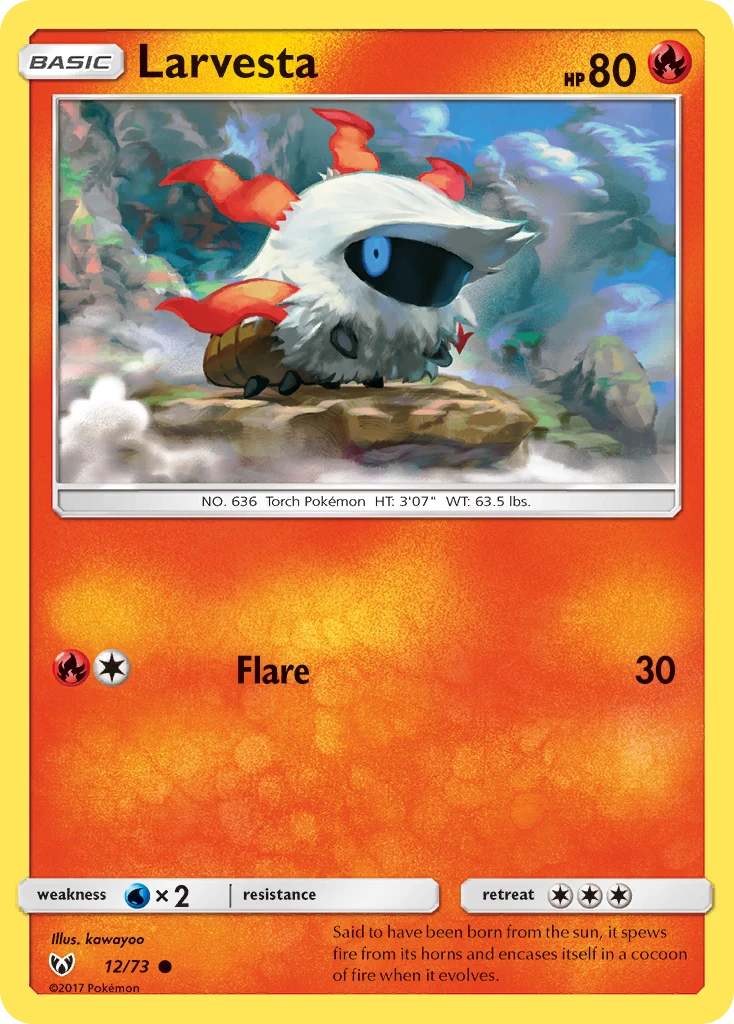 12-RH Larvesta – Shining Legends