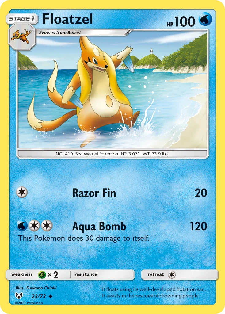 23-RH Floatzel – Shining Legends