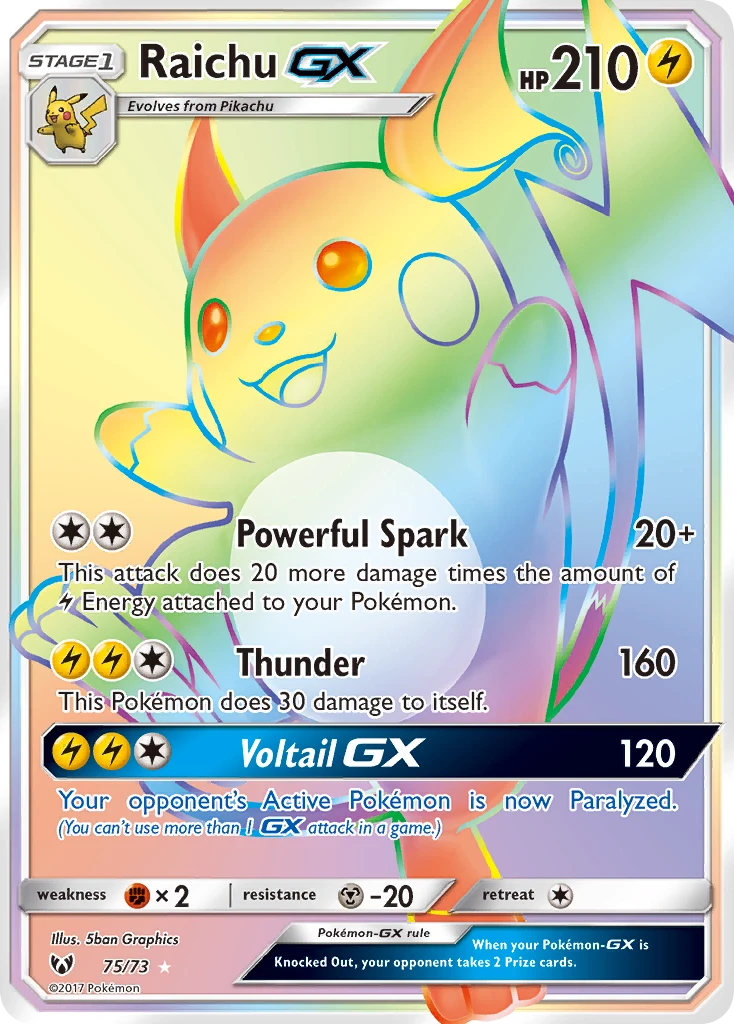 75 Raichu GX – Shining Legends