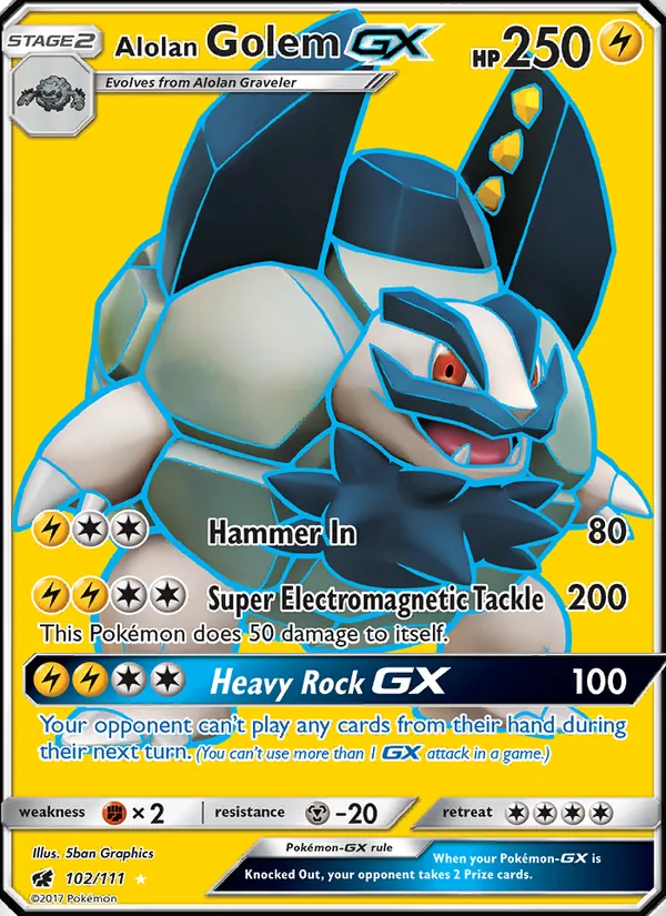 102 Alolan Golem GX – Crimson Invasion
