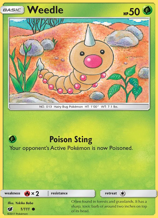1-RH Weedle – Crimson Invasion