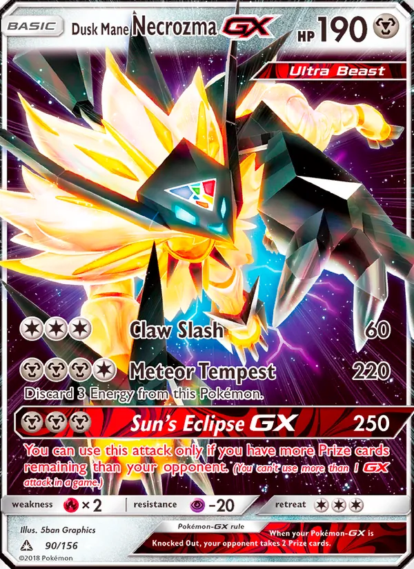 90 Dusk Mane Necrozma GX – Ultra Prism