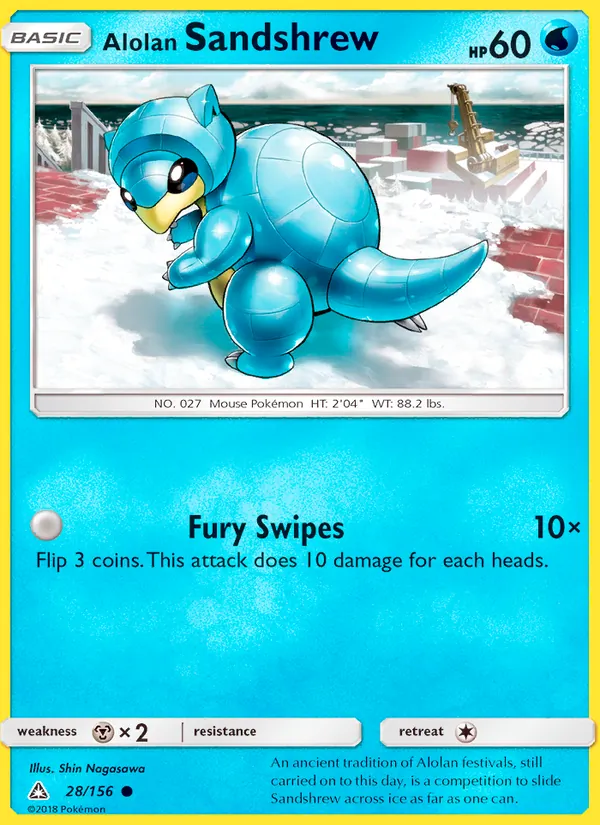 28-RH Alolan Sandshrew – Ultra Prism