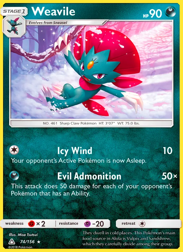 74-RH Weavile – Ultra Prism