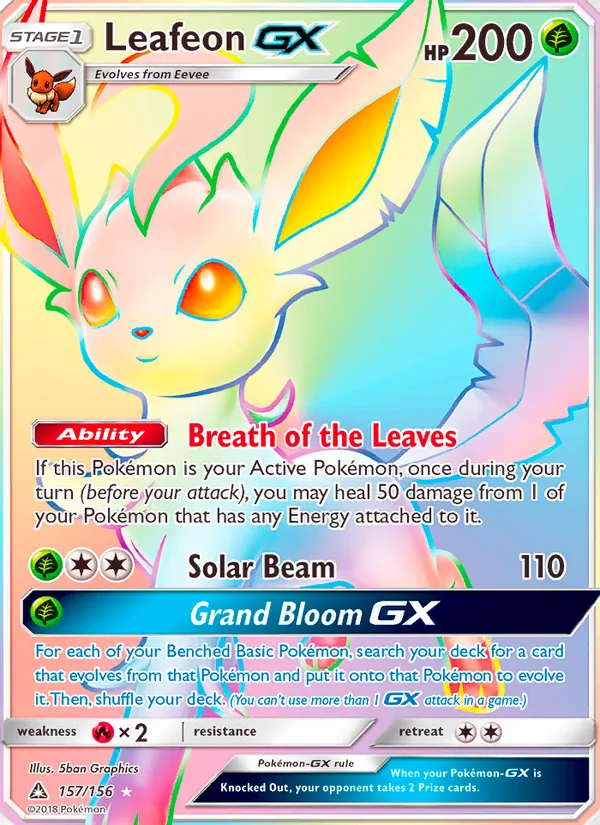 157 Leafeon GX – Ultra Prism