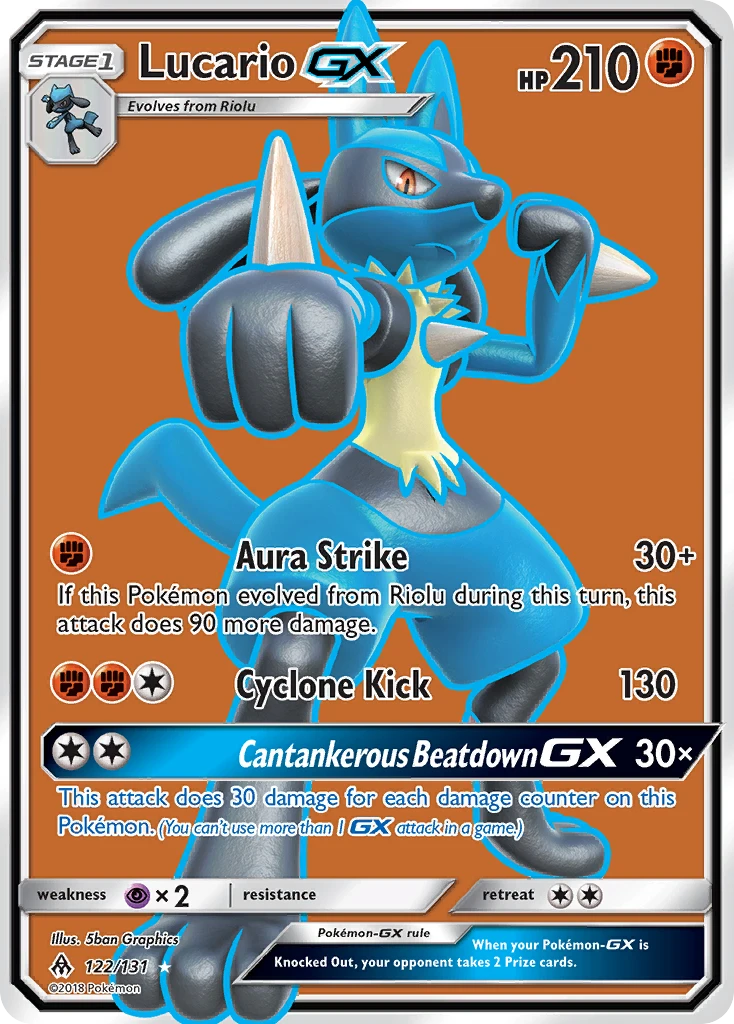 122 Lucario GX – Forbidden Light
