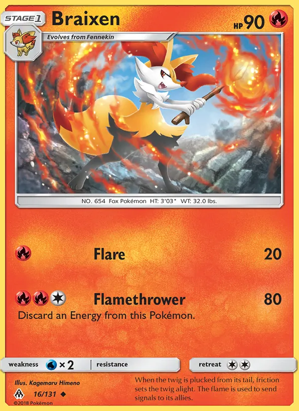 16 Braixen – Forbidden Light
