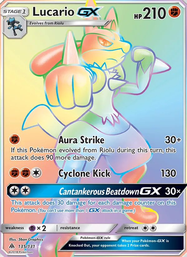 135 Lucario GX – Forbidden Light