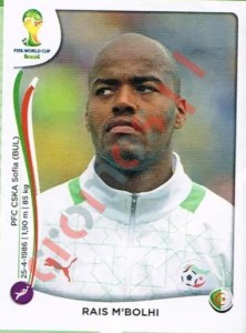 585 Raïs M'Bolhi – FIFA World Cup Brazil 2014 Panini