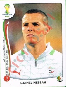 589 Djamel Mesbah – FIFA World Cup Brazil 2014 Panini