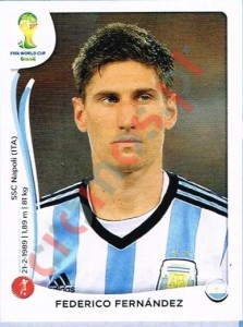 417 Federico Fernández – FIFA World Cup Brazil 2014 Panini