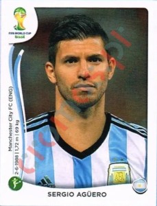428 Sergio Agüero – FIFA World Cup Brazil 2014 Panini