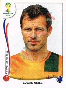 168 Lucas Neill – FIFA World Cup Brazil 2014 Panini