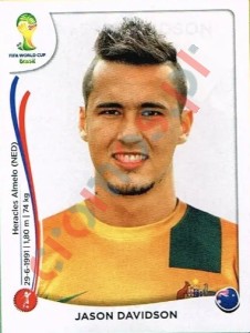 169 Jason Davidson – FIFA World Cup Brazil 2014 Panini