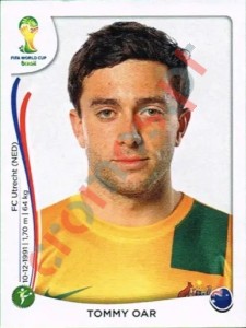 180 Tommy Oar – FIFA World Cup Brazil 2014 Panini