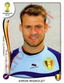566x Simon Mignolet – FIFA World Cup Brazil 2014 Panini