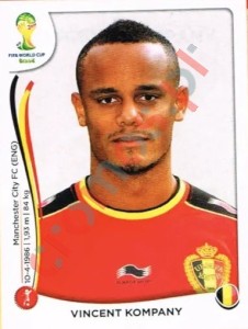 567 Vincent Kompany – FIFA World Cup Brazil 2014 Panini