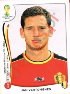 569 Jan Vertonghen – FIFA World Cup Brazil 2014 Panini