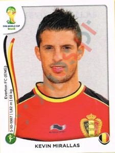 580 Kevin Mirallas – FIFA World Cup Brazil 2014 Panini
