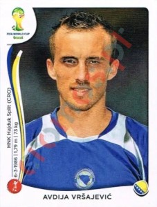 435 Avdija Vršajević – FIFA World Cup Brazil 2014 Panini