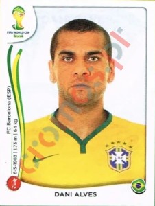 37 Dani Alves – FIFA World Cup Brazil 2014 Panini