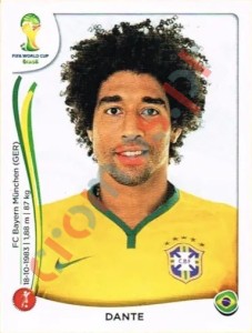 39 Dante – FIFA World Cup Brazil 2014 Panini