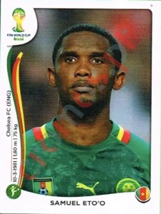 107 Samuel Eto'o – FIFA World Cup Brazil 2014 Panini