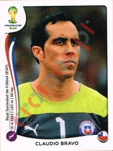 148 Claudio Bravo – FIFA World Cup Brazil 2014 Panini