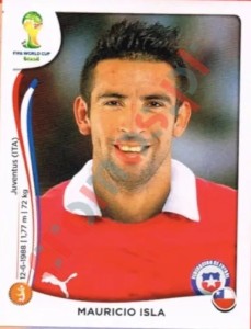 154 Mauricio Isla – FIFA World Cup Brazil 2014 Panini