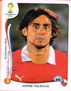 155 Jorge Valdivia – FIFA World Cup Brazil 2014 Panini