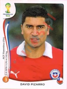 156 David Pizarro – FIFA World Cup Brazil 2014 Panini