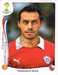 158 Marcelo Díaz – FIFA World Cup Brazil 2014 Panini