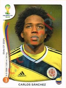 193 Carlos Sanchez – FIFA World Cup Brazil 2014 Panini