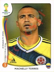 197 Macnelly Torres – FIFA World Cup Brazil 2014 Panini
