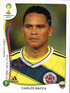 198 Carlos Bacca – FIFA World Cup Brazil 2014 Panini