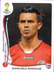 282 Giancarlo Gonzalez – FIFA World Cup Brazil 2014 Panini