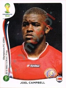 296 Joel Campbell – FIFA World Cup Brazil 2014 Panini