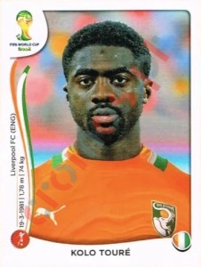 225 Kolo Toure – FIFA World Cup Brazil 2014 Panini