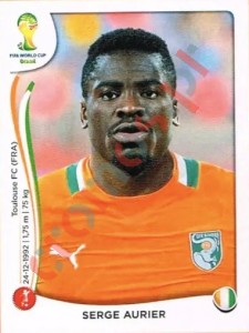 226 Serge Aurier – FIFA World Cup Brazil 2014 Panini