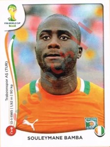 227 Souleymane Bamba – FIFA World Cup Brazil 2014 Panini