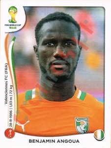 229 Benjamin Angoua – FIFA World Cup Brazil 2014 Panini