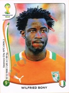 238 Wilfried Bony – FIFA World Cup Brazil 2014 Panini