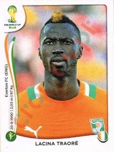 239 Lacina Traore – FIFA World Cup Brazil 2014 Panini