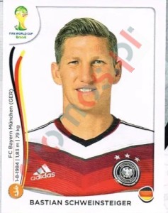 497 Bastian Schweinsteiger – FIFA World Cup Brazil 2014 Panini
