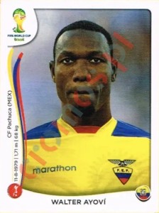 358 Walter Ayoví – FIFA World Cup Brazil 2014 Panini