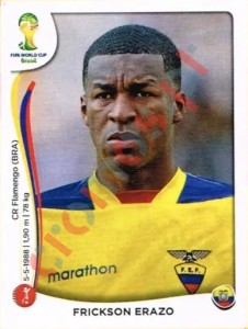 359 Frickson Erazo – FIFA World Cup Brazil 2014 Panini