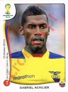 361 Gabriel Achilier – FIFA World Cup Brazil 2014 Panini