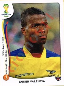 364 Enner Valencia – FIFA World Cup Brazil 2014 Panini