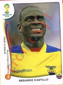 367 Segundo Castillo – FIFA World Cup Brazil 2014 Panini
